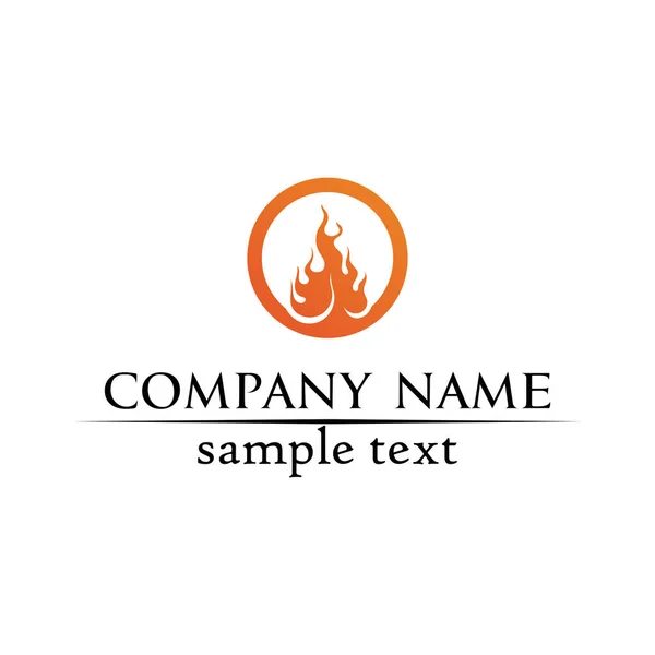 Oheň Plamen Příroda Logo Symboly Ikony Šablony — Stockový vektor
