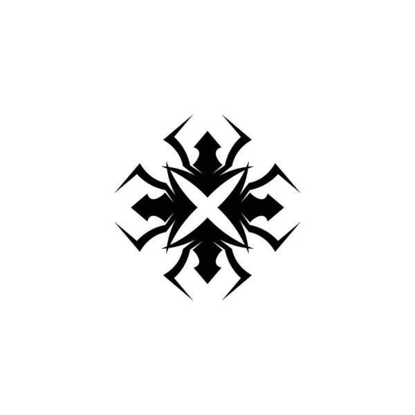 Kırmızı Mavi Yıldız Şahin Logo Şablon Vektör Simgesi — Stok Vektör