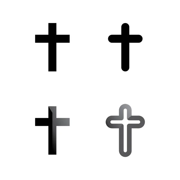 Cruz Cristo Logotipo Vetor —  Vetores de Stock