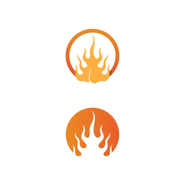 Fuego Llama Naturaleza Logotipo Símbolos Iconos Plantilla — Vector de stock