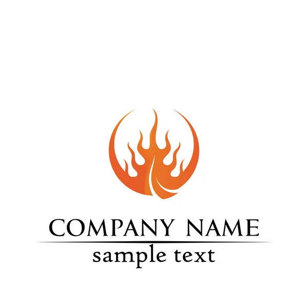Fire Flame Nature Logo Symbols Icons Template — Stock Vector