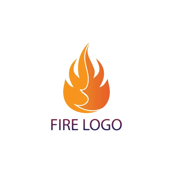 Ogień Płomień Charakter Logo Symbole Ikony Szablon — Wektor stockowy