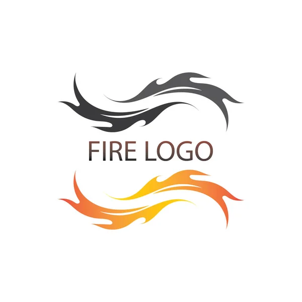 Feuer Flamme Natur Logo Und Symbole Symbole Vorlage — Stockvektor