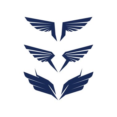 Falcon Wings Logo Şablonu vektör logo tasarımı