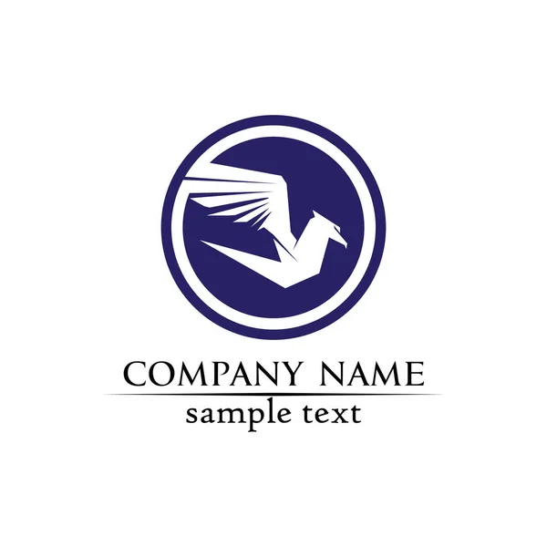 Falcon Wings Logo Template Vectoriel Icône Logo Design — Image vectorielle