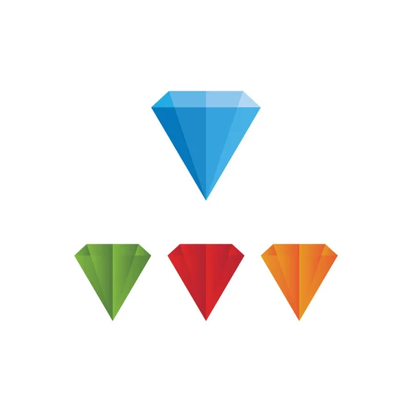 Diamant Und Juwel Design Vektor Logo Template Symbol — Stockvektor