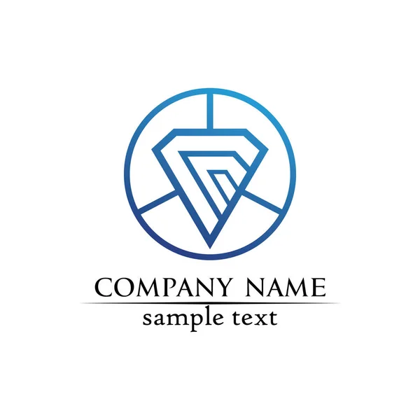 Diseño Diamante Joya Vector Logo Plantilla Símbolo — Vector de stock