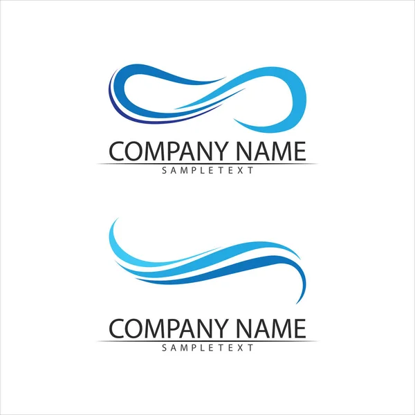 Goccia Acqua Logo Template Disegno Vettoriale Illustrazione — Vettoriale Stock