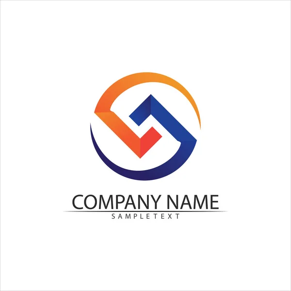S harfi logo tasarım vektörü