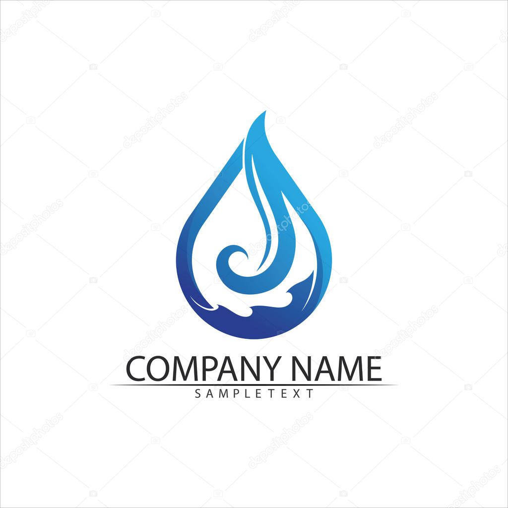 Water drop Logo Template vector illustration design