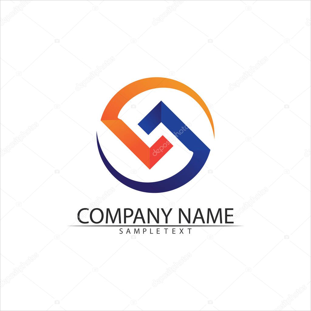Business corporate S letter logo design vector