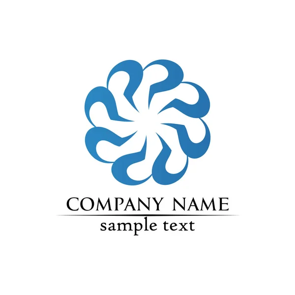 Golven Strand Logo Symbolen Sjabloon Pictogrammen App — Stockvector