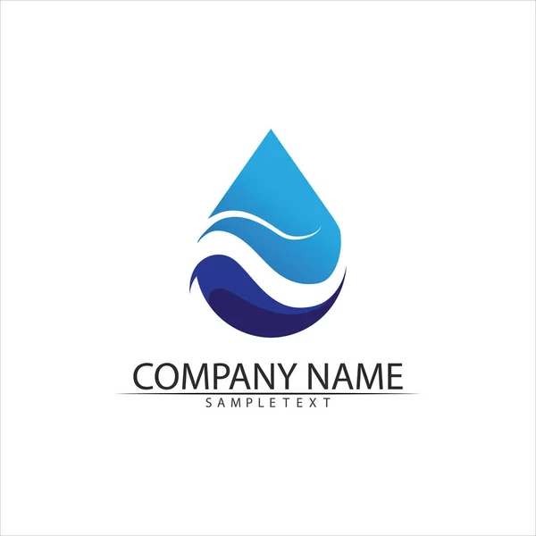 Water Drop Logo Template Vector Illustration Design — Stock Vector