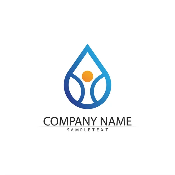 Water Drop Logo Template Vector Illustration Design — Stock Vector