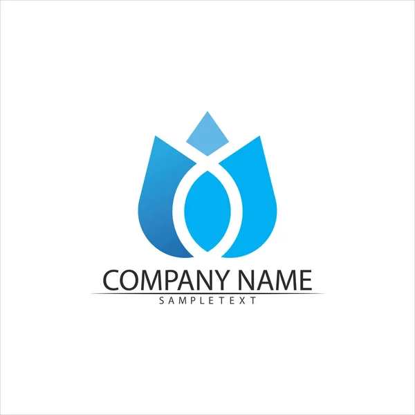 Water Drop Logo Template Vector Illustration Design — Stock Vector