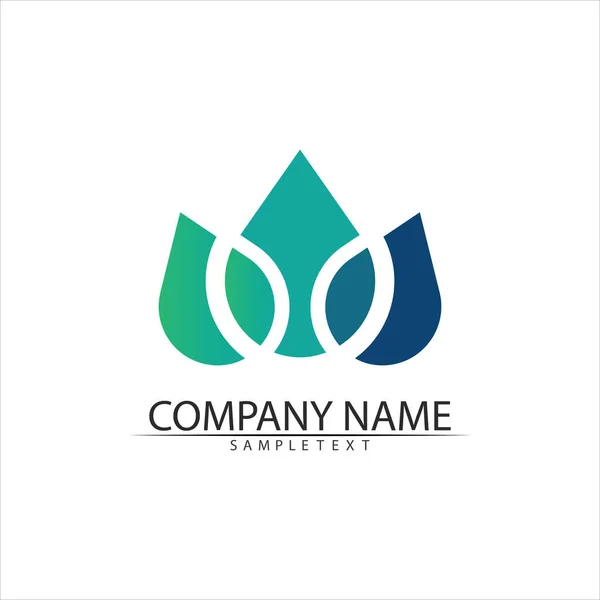 Water Drop Logo Template Vector Illustration Design — Stock Vector