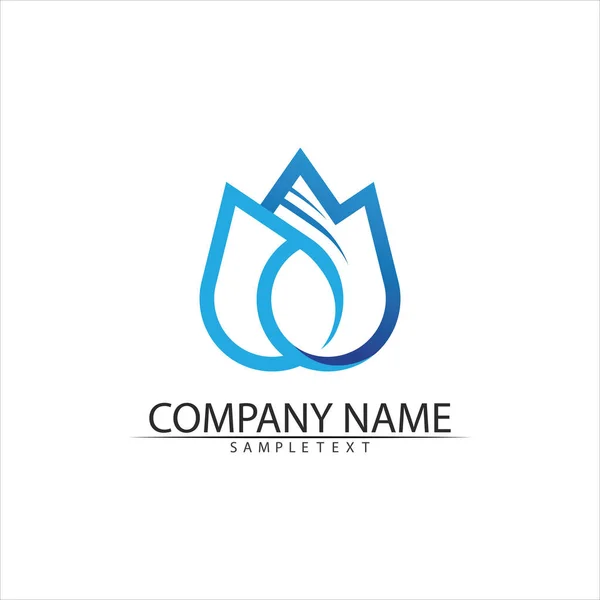 Water Drop Logo Template Vector Illustration Design — Stock Vector