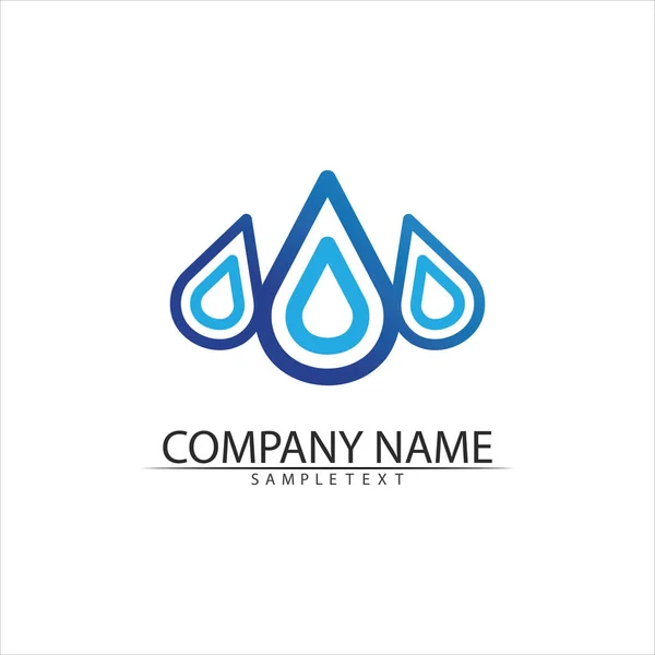 Water Wave Icon Vector Illustration Design Logo — Stock Vector