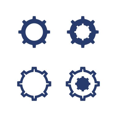 Gear Logo Şablonu vektör çizimi tasarımı