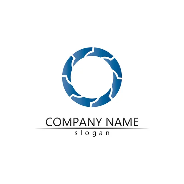 Tecnología Círculo Logotipo Símbolos Vecto — Vector de stock