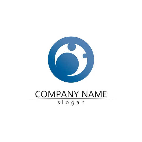 Tecnologia Círculo Logotipo Símbolos Vecto — Vetor de Stock