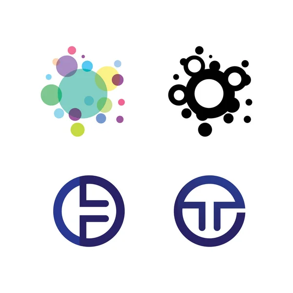 Λογότυπο Και Σύμβολα Κύκλων Τεχνολογίας Vecto — Διανυσματικό Αρχείο