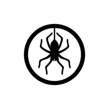 Örümcek vektörü ve böcek hayvan tasarım logosu