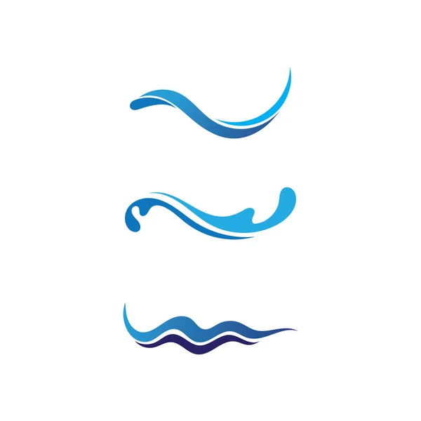 Ondes Plage Logo Symboles Modèle Icônes App — Image vectorielle