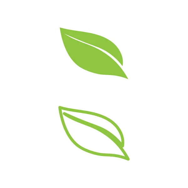 Ağaç Yaprağı Vektör Logosu Tasarımı Çevre Dostu Kavram — Stok Vektör