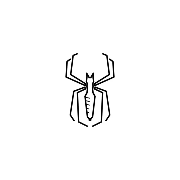 Vetor Aranha Logotipo Design Inseto Animal — Vetor de Stock