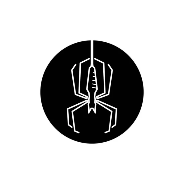 Logo Van Spinvector Insectendier — Stockvector