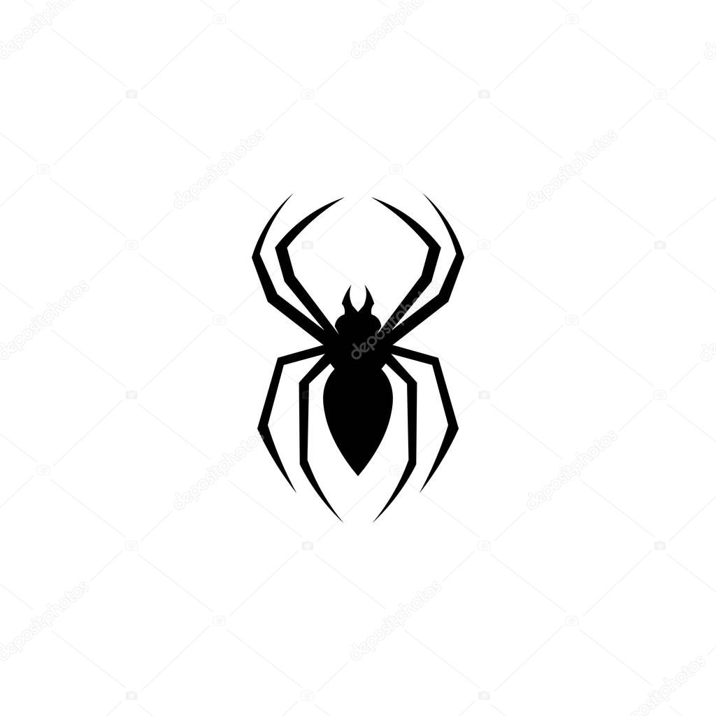 Spider vector and insect animal design logo
