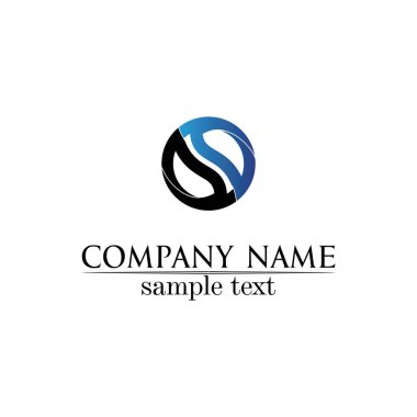 S harfli şirket logosu tasarım vektörü