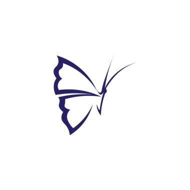 Vektör Kelebek kavramsal basit renkli simge Logo Vektörü Hayvan