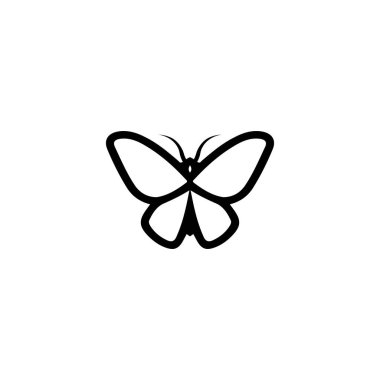 Vektör Kelebek kavramsal basit renkli simge Logo Vektörü Hayvan