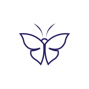 Vektör Kelebek kavramsal basit renkli simge Logo Vektörü Hayvan