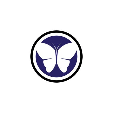 Vektör Kelebek kavramsal basit renkli simge Logo Vektörü Hayvan