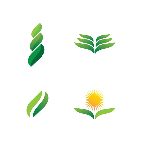 Árvore Folha Vetor Logotipo Design Conceito Eco Friendly — Vetor de Stock