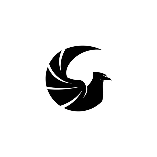 Φάλκον Φτερά Λογότυπο Πρότυπο Διάνυσμα Εικονίδιο Σχεδιασμό Λογότυπο — Διανυσματικό Αρχείο