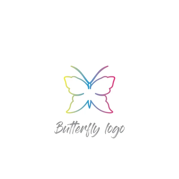 Vector Mariposa Conceptual Simple Icono Colorido Logo Vector Animal — Vector de stock