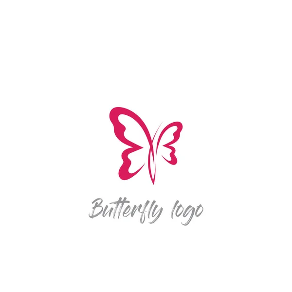 Vector Mariposa Conceptual Simple Icono Colorido Logo Vector Animal — Vector de stock