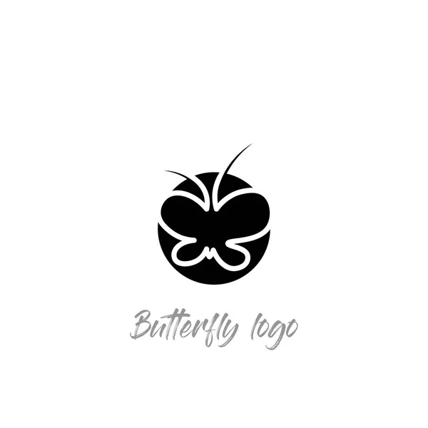 Vector Butterfly Conceptual Simple Colorful Icon Logo Vector Animal — Stock Vector