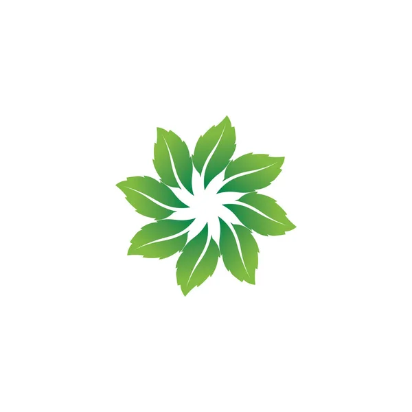 Árbol Hoja Vector Logo Diseño Ecológico Concepto — Vector de stock