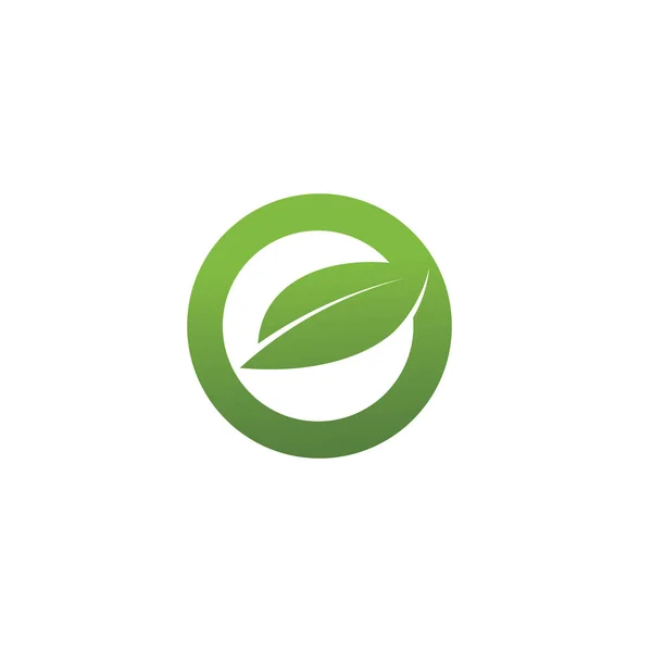 Tree Leaf Vector Logo Design Concetto Ecologico — Vettoriale Stock