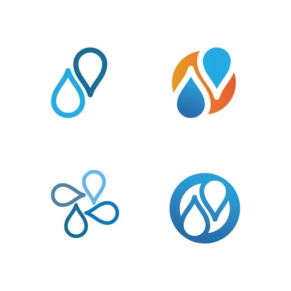 Waves Blue Beach Logo Symbols Template Icons App — Stockový vektor