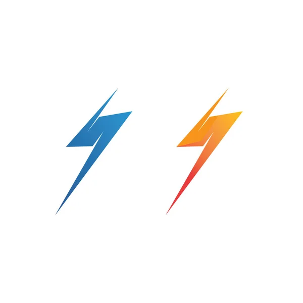 Logo Symboly Elektrického Vektorového Blesku — Stockový vektor