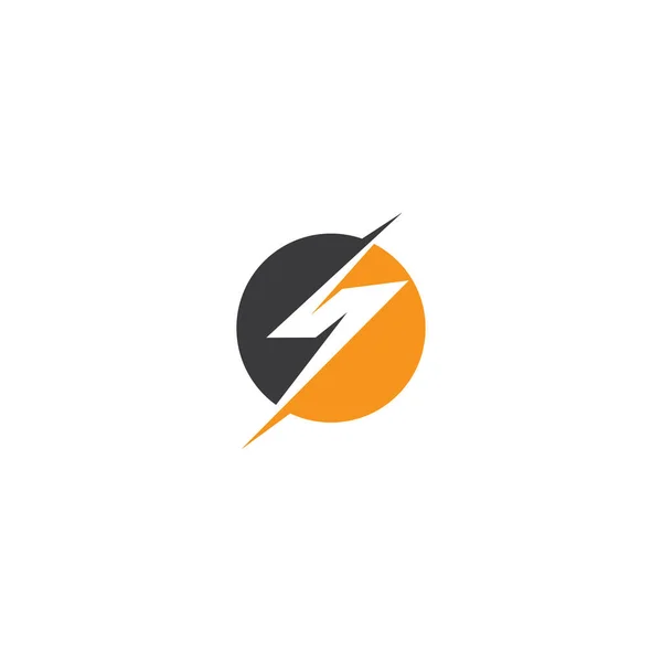 Bolzen Elektrische Vector Lightning Symbol Logo Und Symbole — Stockvektor