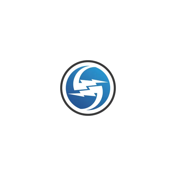 Bullone Elettrico Vettore Icona Del Fulmine Logo Simboli — Vettoriale Stock
