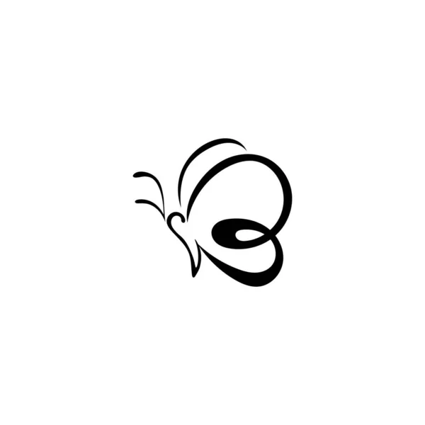 Векторная Бабочка Концептуальная Простая Красочная Икона Logo Vector Animal — стоковый вектор