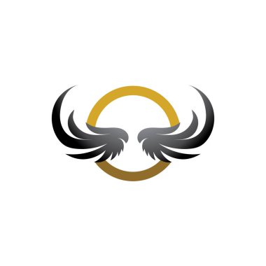 Falcon Wings Logo Şablonu vektör logo tasarımı